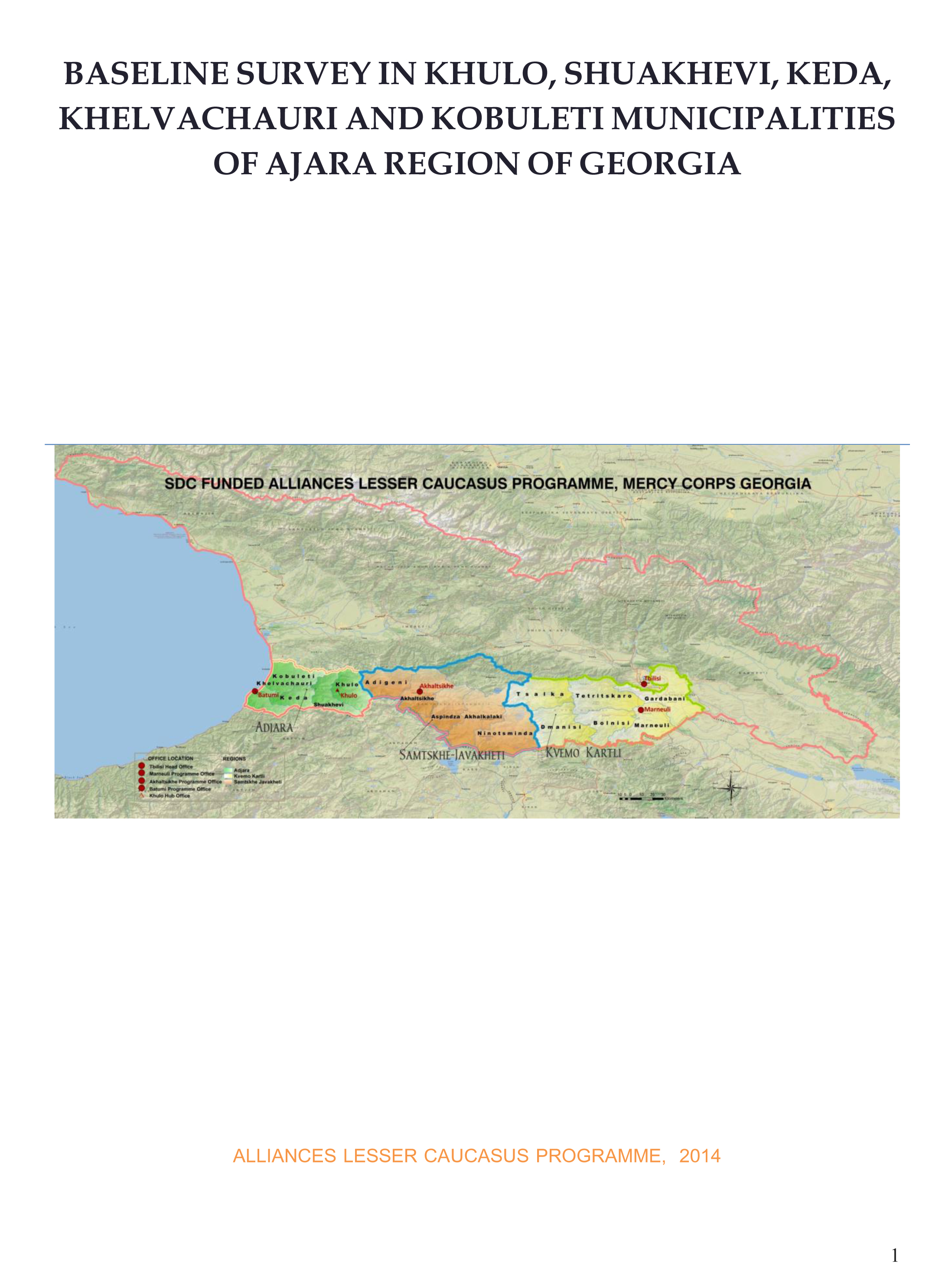 Baseline Survey in Ajara 2014